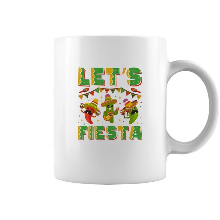 Cinco De Mayo Lets Fiesta Colorful Decoration Coffee Mug