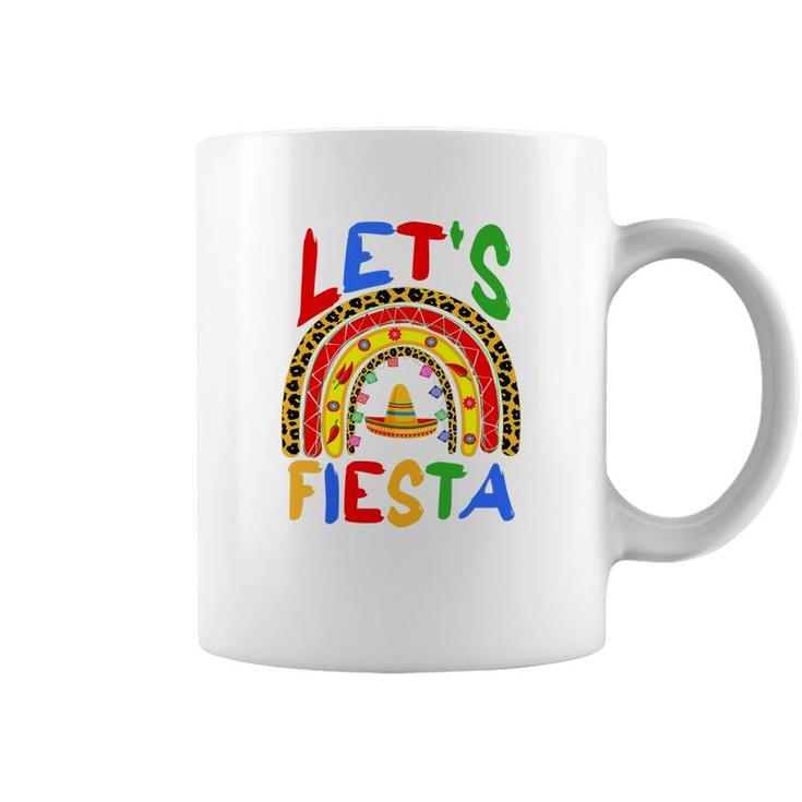 Cinco De Mayo Rainbow Lets Fiesta Women Men Kids Coffee Mug