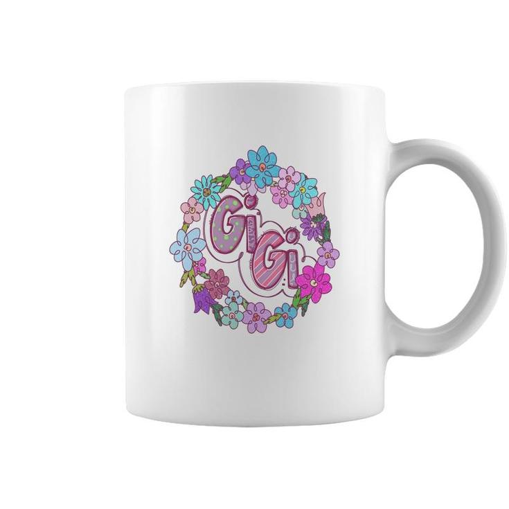 Colorful Flower Custiom Gigi Grandma Idea New Coffee Mug