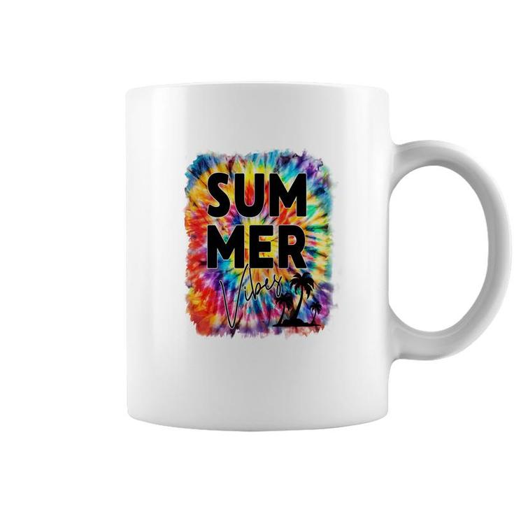 Colorful Summer Vibe For Everybody Retro Summer Beach Coffee Mug