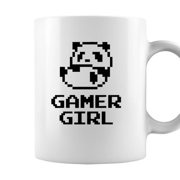 Cool Gamer Girl Cute Panda 8-Bit Gift For Video Game Lovers Coffee Mug