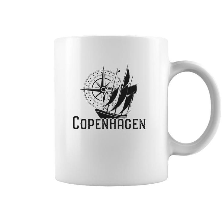 Copenhagen Nautical Sailboat Denmark Patriotic Coffee Mug