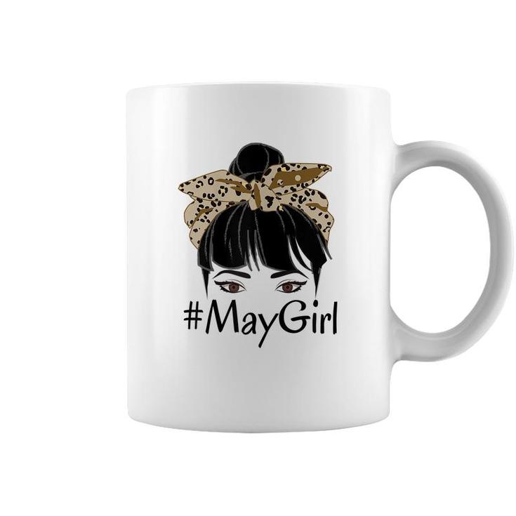 Cute May Girl Leopard Birthday For Queen Born May Birthday  Coffee Mug
