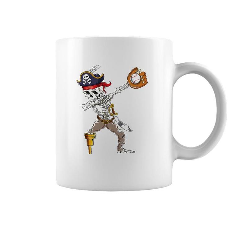 Dab Skeleton  Dabbing Skeleton Pirate Baseball Coffee Mug