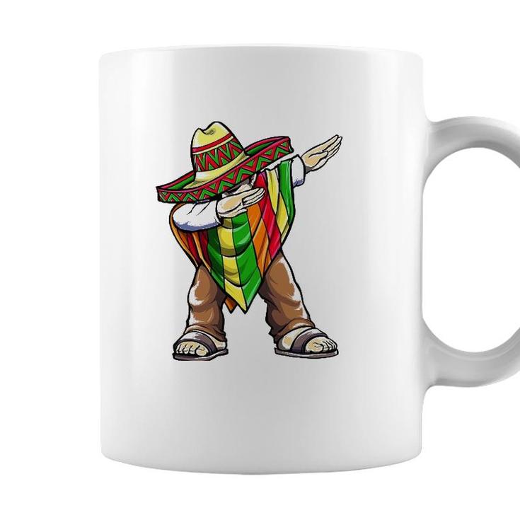 Dabbing Mexican Poncho Cinco De Mayo Coffee Mug