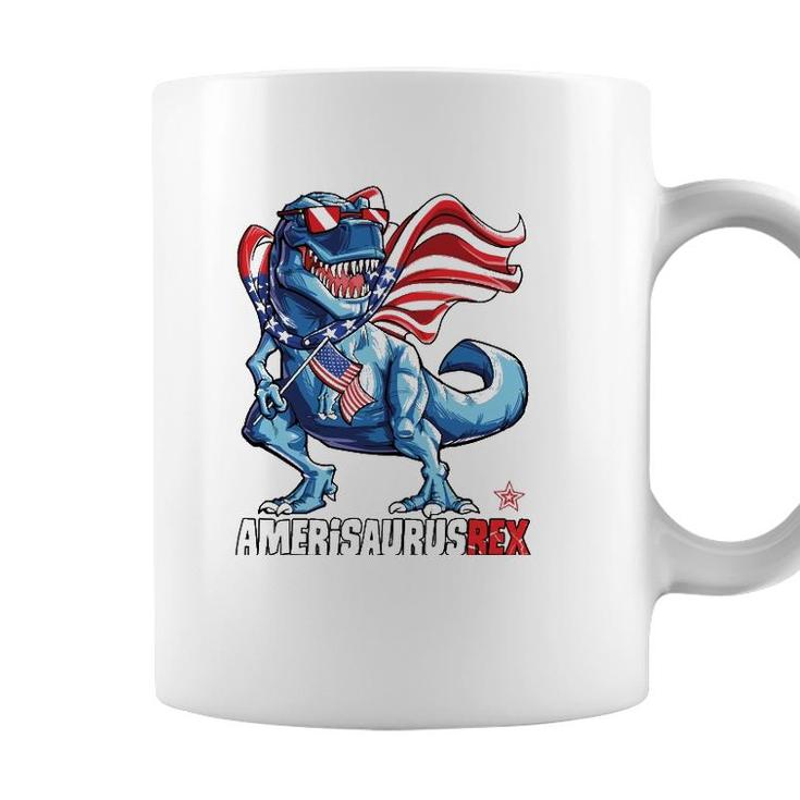 Dinosaur American Flag 4Th Of July Amerisaurusrex Essential Coffee Mug