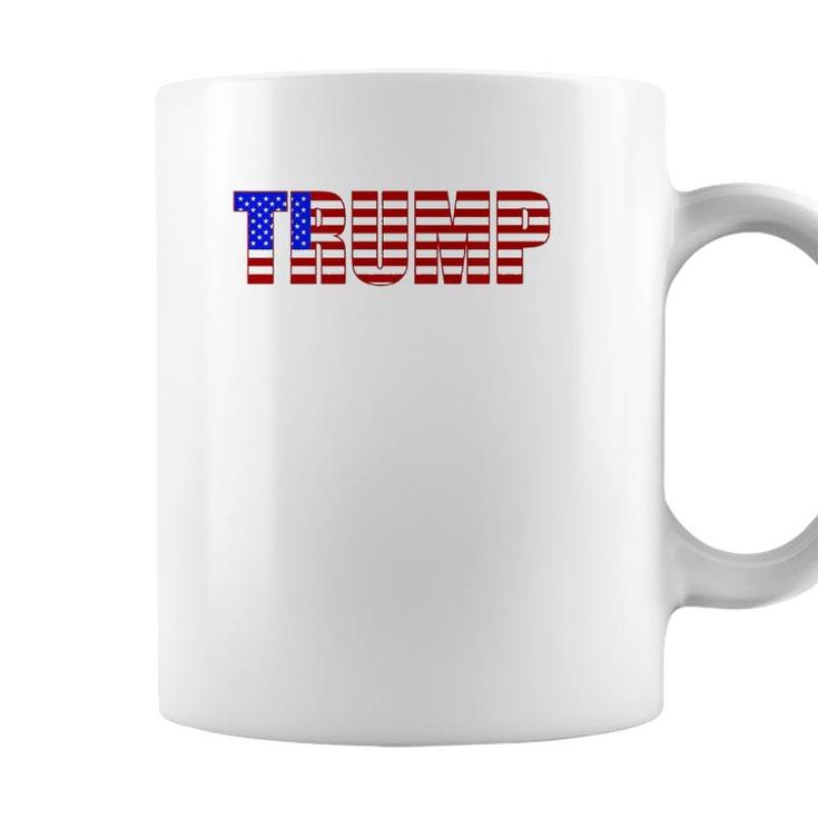 Donald Trump American Flag Patriotic Fourth Of July Usa Coffee Mug
