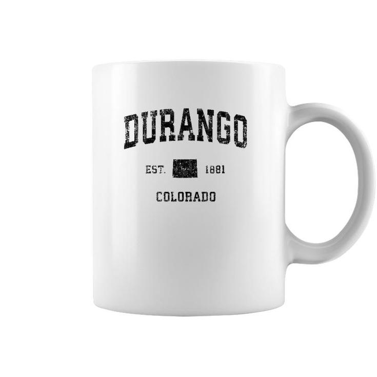 Durango Colorado Co Vintage Sports Design Black Print Coffee Mug