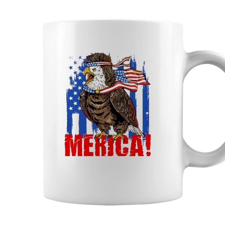 Eagle American Flag Usa Flag Mullet Eagle 4Th Of July Merica Coffee Mug