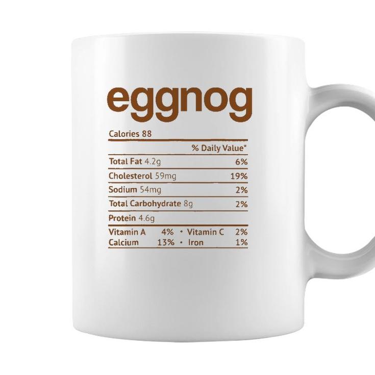 Eggnog Nutrition Facts Funny Thanksgiving Christmas Food Coffee Mug