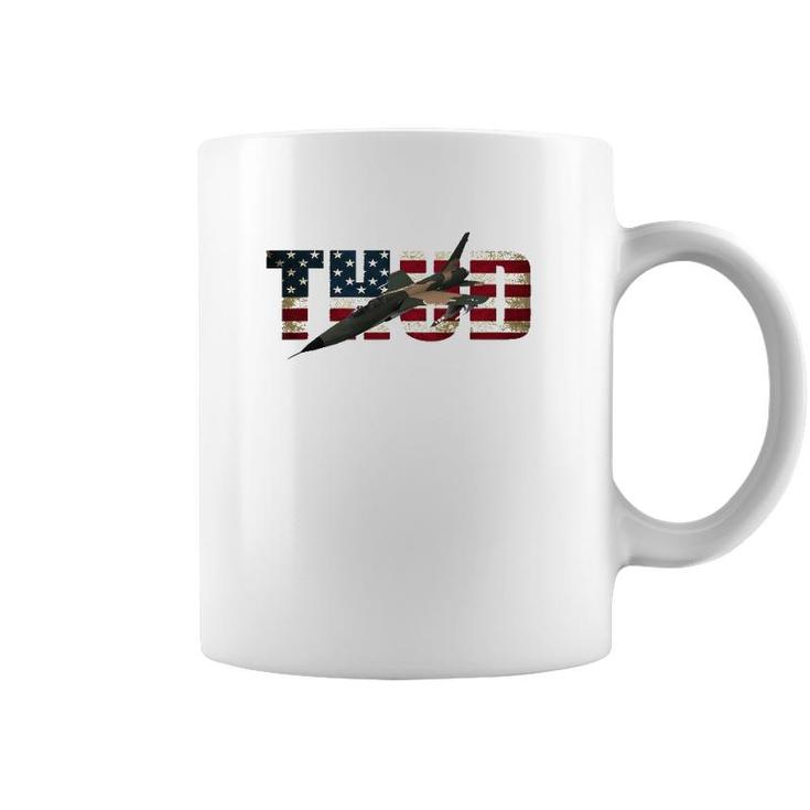 F-105 Thunderchief Thud Usa Flag Coffee Mug