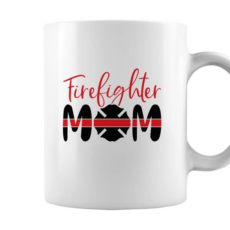 Firefighter Mom Red Decor Black Graphic Meaningful Coffee Mug