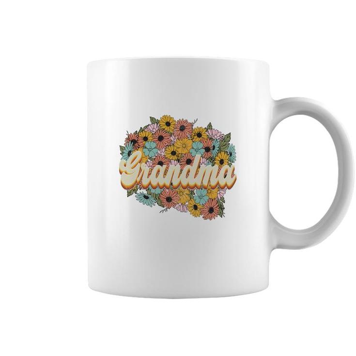 Florals Retro Grandma Flower Vintage Mothers Day Coffee Mug