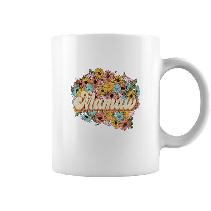 Florals Retro Mamaw Flower Vintage Mothers Day Coffee Mug