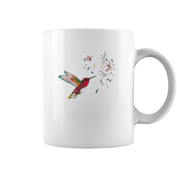 Flowers Hummingbird Lover Vintage Nature Hummingbird Coffee Mug