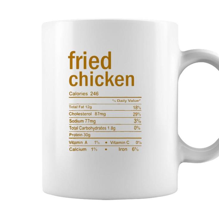 Fried Chicken Nutrition Facts Thanksgiving Christmas Food Coffee Mug