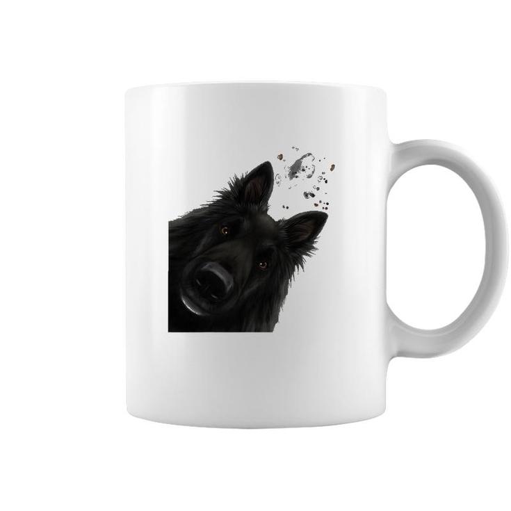 Funny Curious Belgian Shepherd Dog Groenendael Coffee Mug
