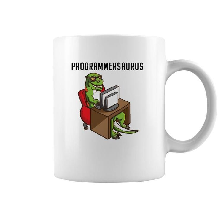 Funny Programmerrex Dinosaur Programming Coding Nerd Gift Coffee Mug