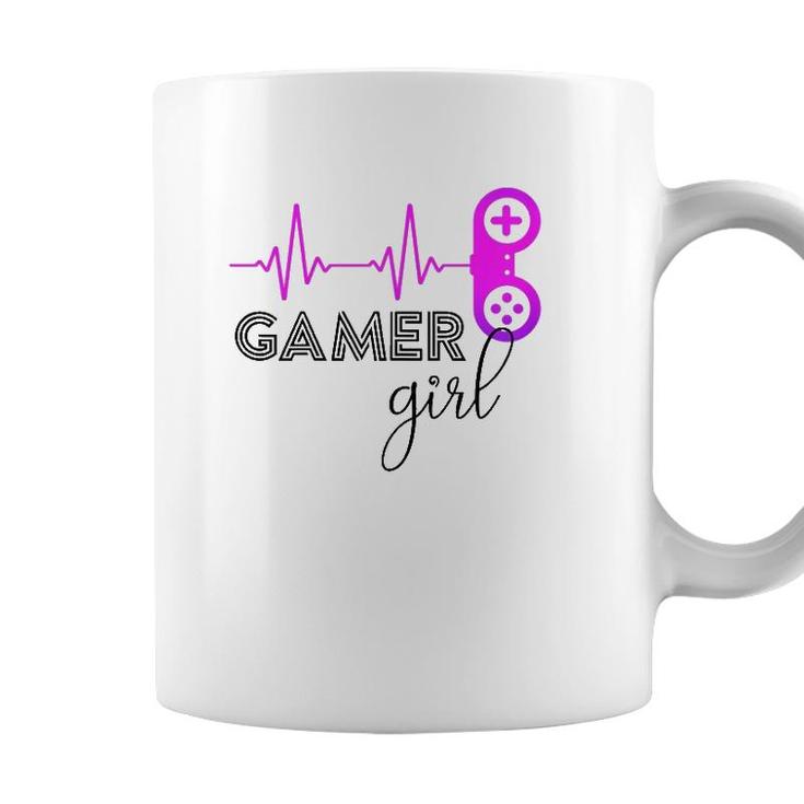 Gamer Girl Heartbeat Gamer For Girl Video Game Lovers Cute Coffee Mug