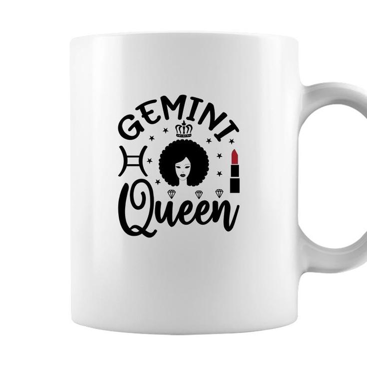 Gemini Girl Curly Hair Lipstick Decoration Birthday Coffee Mug