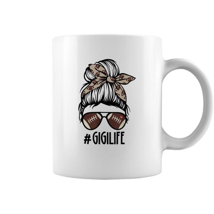 Gigi Life Football Messy Bun Funny Gigi Mothers Day Gift  Coffee Mug