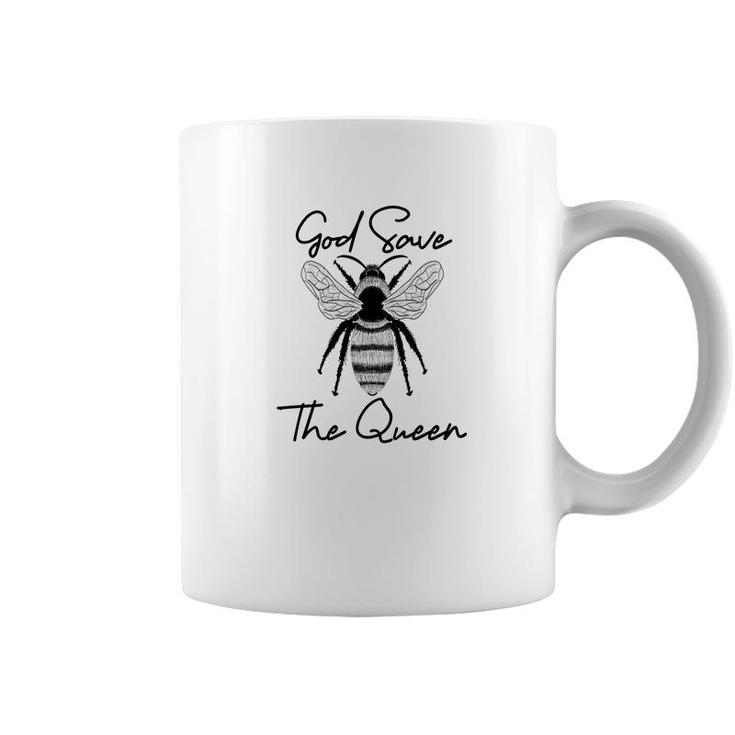 God Save The Queen Bumble Honey Bee Art Premium Coffee Mug