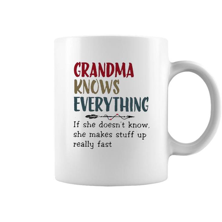 Grandma Knows Everything Womens Funny Grandma Coffee Mug