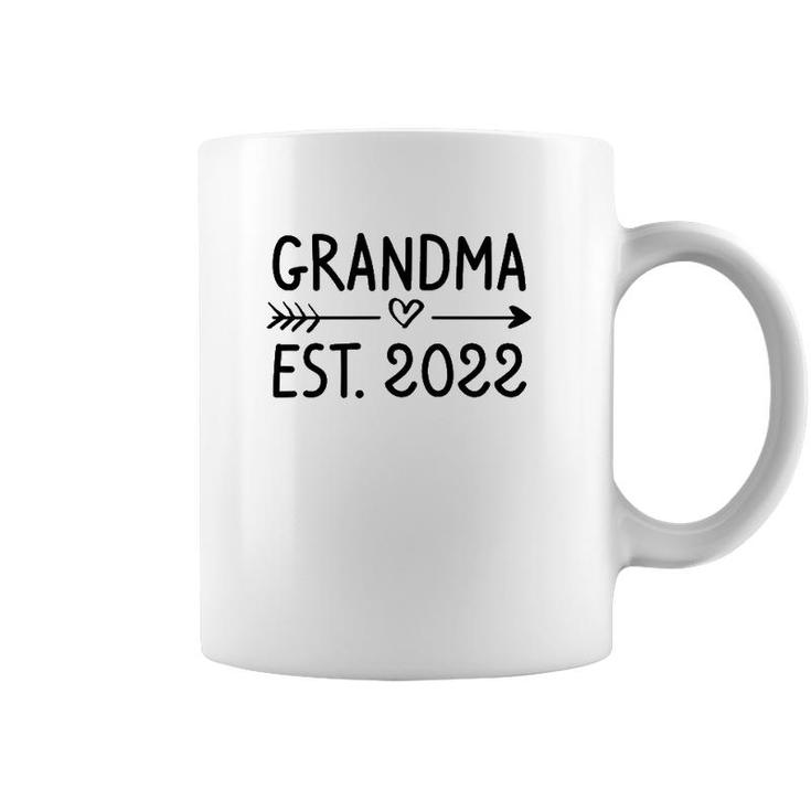 Grandmother First Time Grandma Promoted To Grandma Est 2022  Coffee Mug