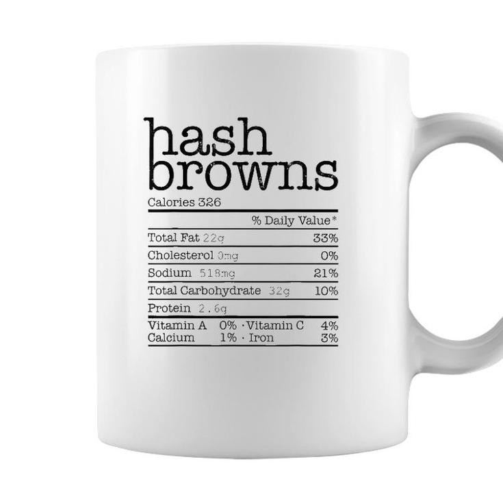 Hash Browns Nutrition Facts Funny Thanksgiving Christmas Coffee Mug