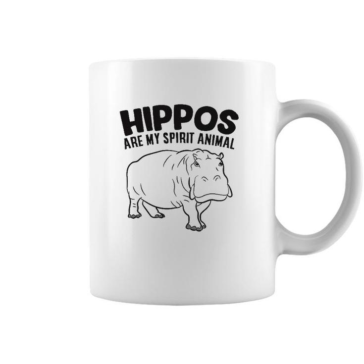 Hippos Are My Spirit Animal Funny Hippopotamus  Coffee Mug