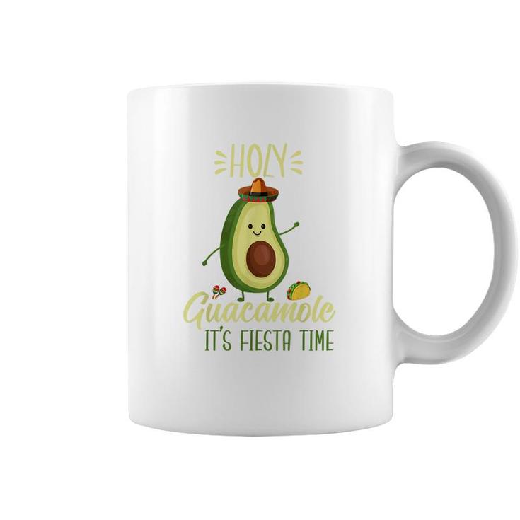 Holy Guacamole Its Fiesta Time Funny Avocado Cinco De Mayo  Coffee Mug