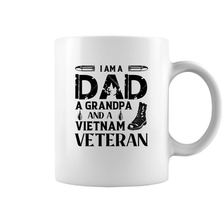 I Am A Dad Grandpa And A Vietnam Veteran Shoes Coffee Mug