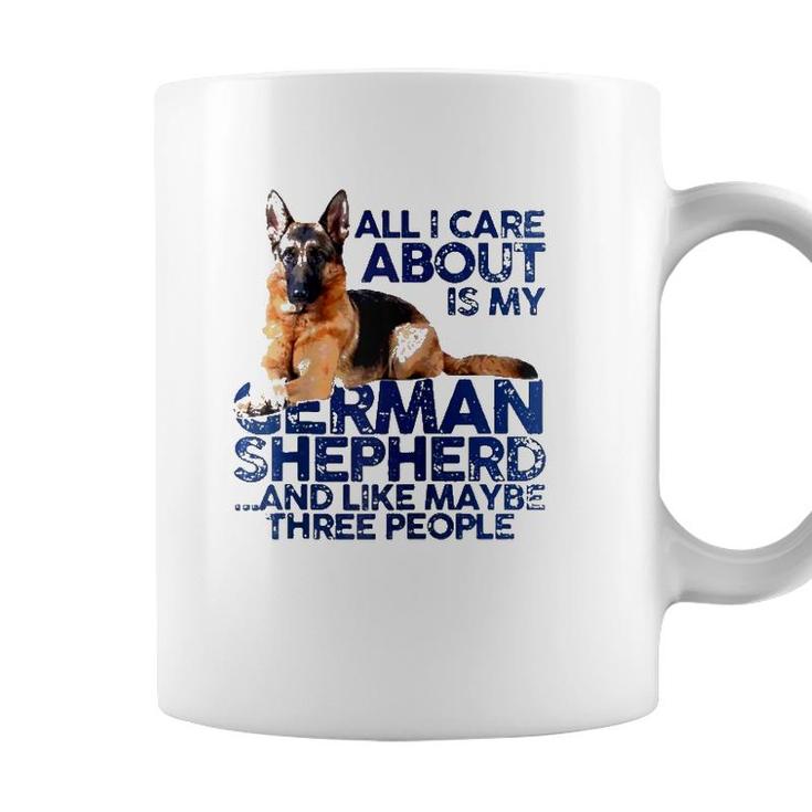 I Like My German Shepherd And Maybe Like 3 People Dog Lover Raglan Baseball Tee Coffee Mug