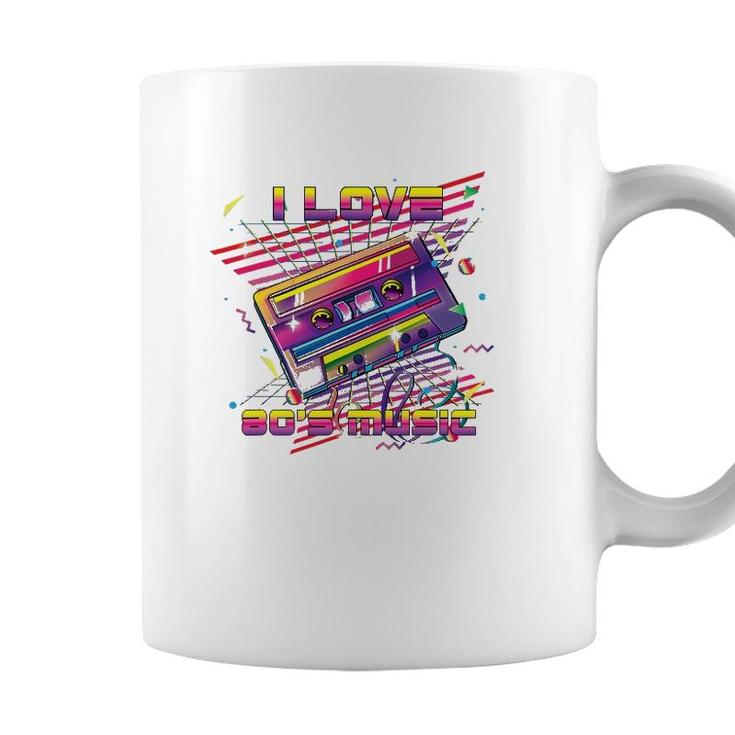 I Love 80S Music Retro Cassette Eighties Vintage Mix Tape Coffee Mug