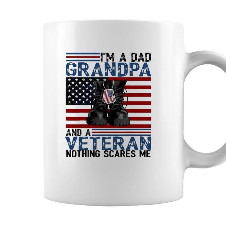 Im A Dad Grandpa And A Veteran  Flag Usa Fathers Day Coffee Mug
