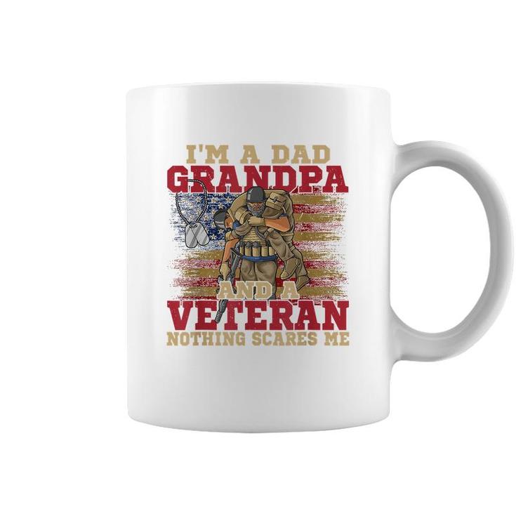 Im A Dad Grandpa And A Veteran Usa Flag 4Th Of July Coffee Mug