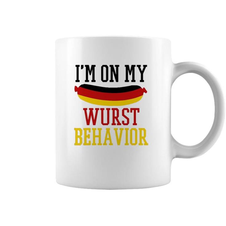 Im On My Wurst Behavior - Funny German Souvenir Oktoberfest Coffee Mug