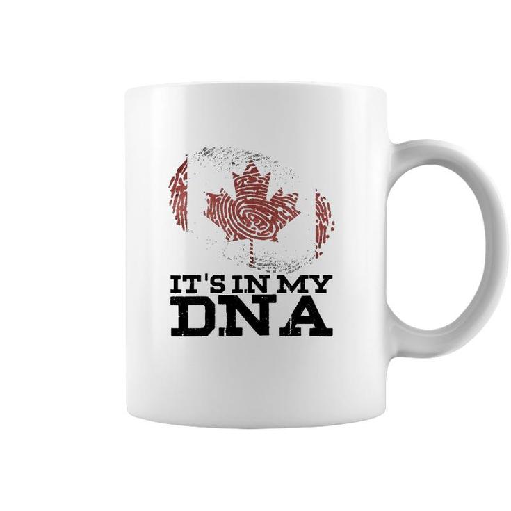 Its In My Dna Canadian Canada Flag Hockey Fan Gifts Coffee Mug