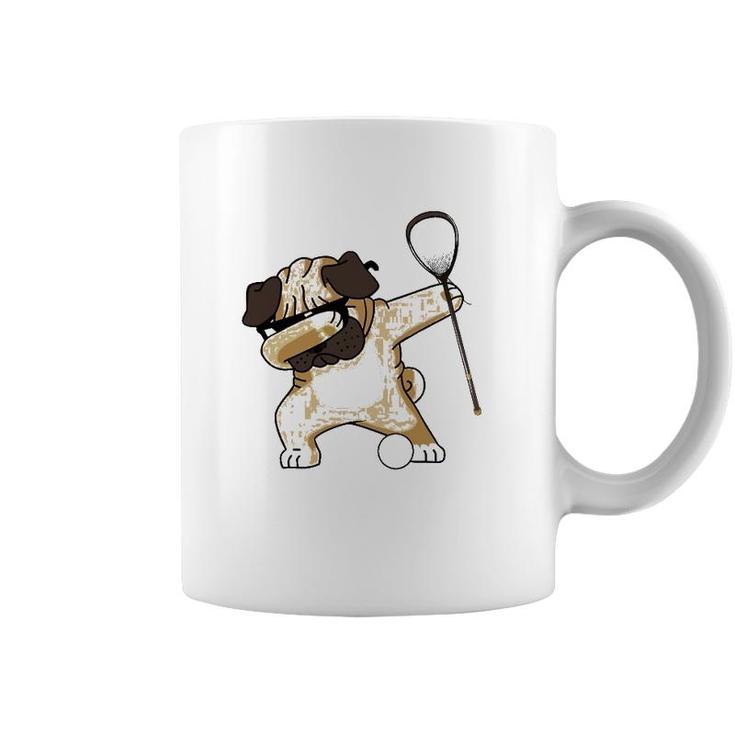 Lacrosse Dabbing Pug Dab Dog Lax Gift Tee Coffee Mug