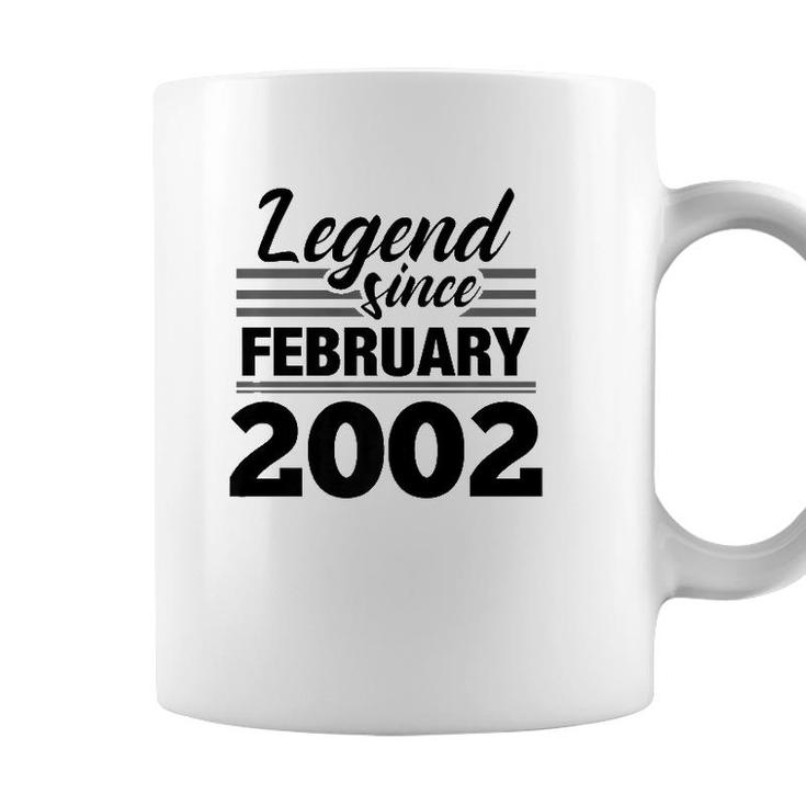 Legend Since February 2002 - 20Th Birthday 20 Years Old  Coffee Mug