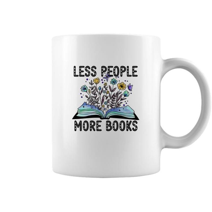 Less People More Books Teacher Black Graphic Coffee Mug