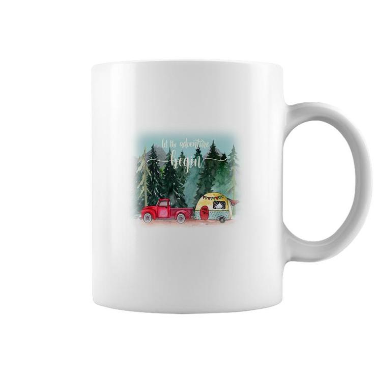 Let The Adventure Begin Camp Life Idea Gift Coffee Mug