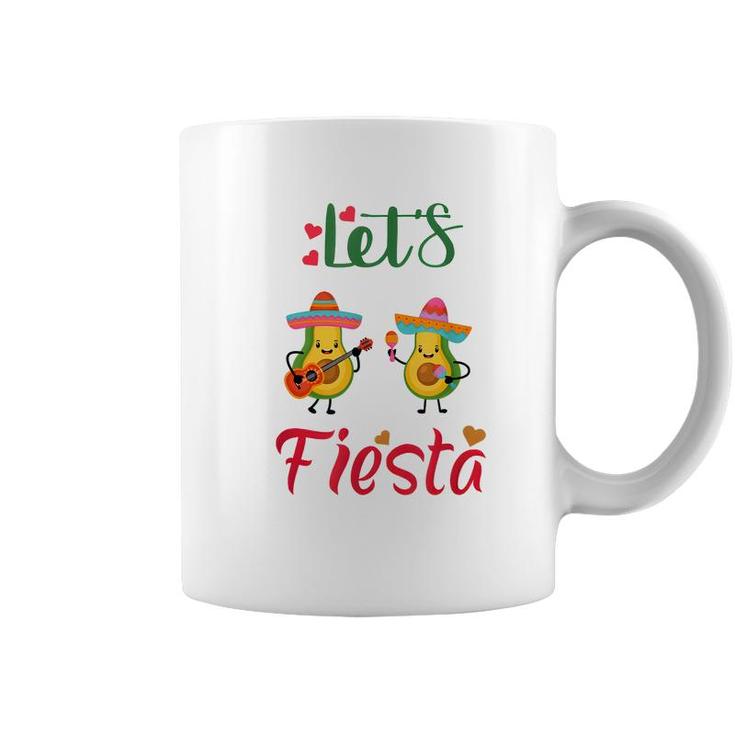 Lets Fiesta Avocado And Avocado Cinco De Mayo Mexican Party  Coffee Mug