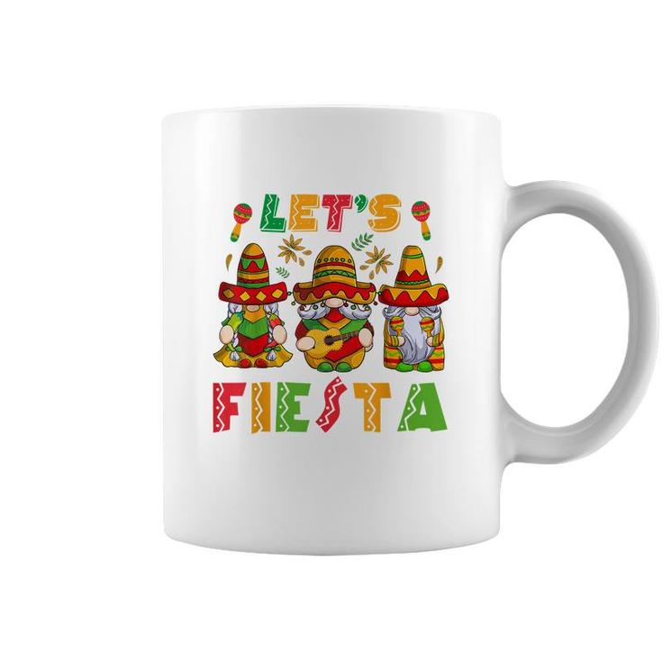 Lets Fiesta Cinco De Mayo Latin Gnomes Mexican Party Poncho  Coffee Mug