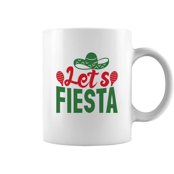 Lets Fiesta Colorful Decoration Gift For Human Red Green Coffee Mug