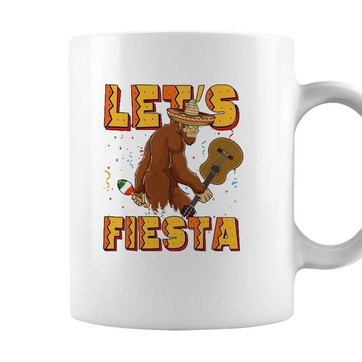 Lets Fiesta El Squatcho Bigfoot Funny Cinco De Mayo Mexican Coffee Mug