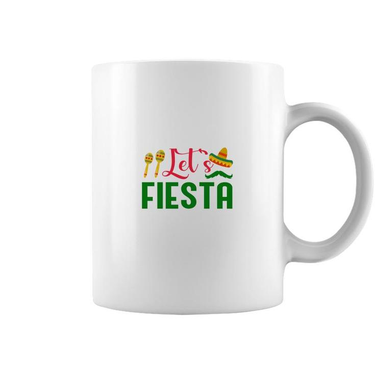 Lets Fiesta Red Green Decoration Gift For Human Coffee Mug
