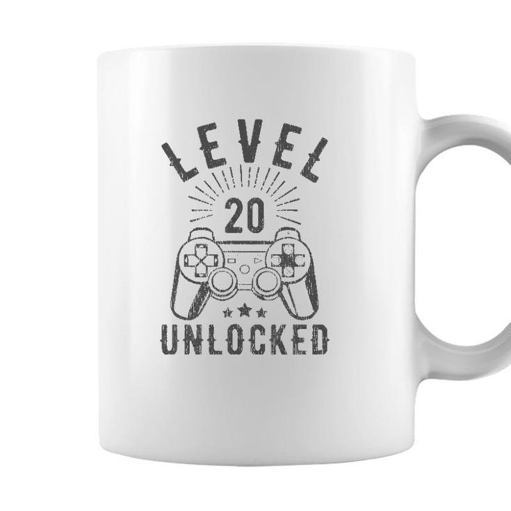 Level 20 Unlocked Simple Gamer 20Th Birthday 20 Years Old Coffee Mug
