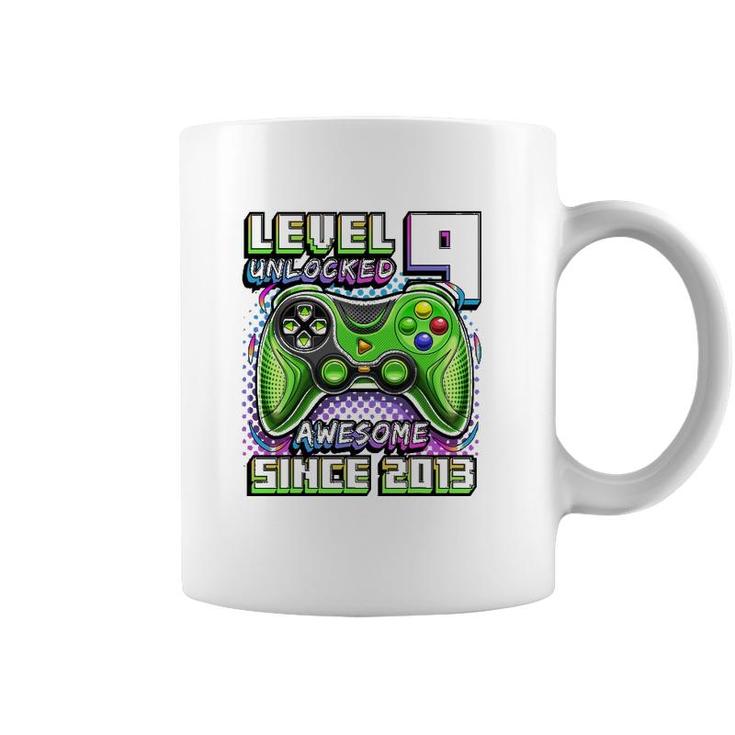 Level 9 Unlocked Awesome 2013 Video Game 9Th Birthday Boy Coffee Mug