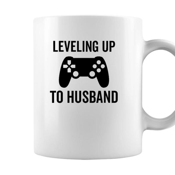 Leveling Up To Husband Engagement Groom Video Game Lover Coffee Mug